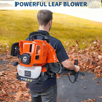 Garvee 52CC Backpack Gas Leaf Blower – 780 CFM, 270 MPH, Ergonomic, Low Vibration, Cruise Control, All-Season Yard & Snow Removal