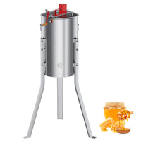 Garvee Upgraded 2/4 Frame Manual Honey Extractor with Side Handles, Food-Grade Stainless Steel Beekeeping Extractor with Adjustable Stand