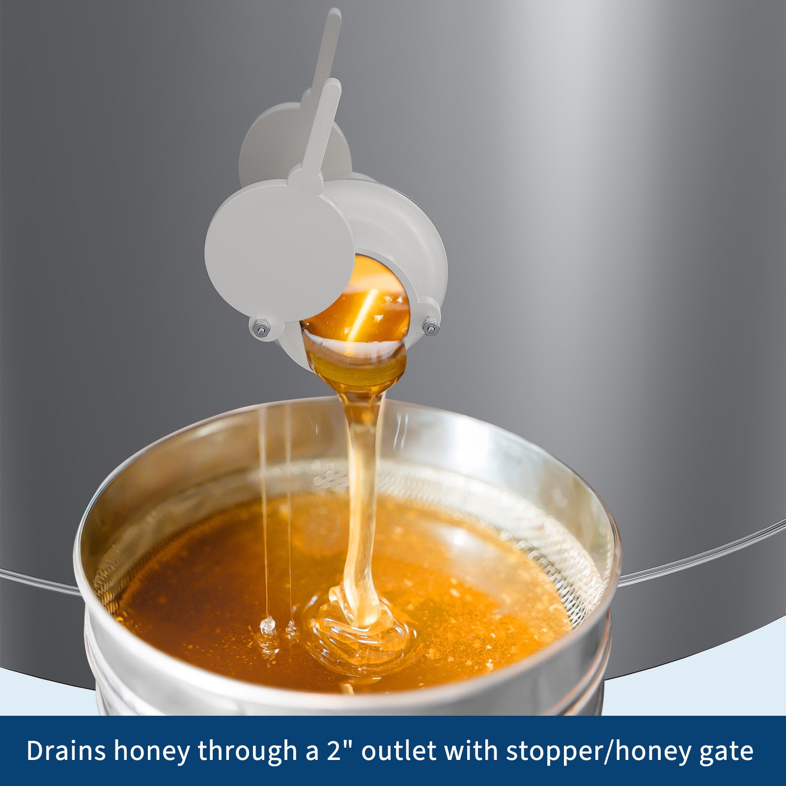 Garvee Upgraded 2/4 Frame Manual Honey Extractor with Side Handles, Food-Grade Stainless Steel Beekeeping Extractor with Adjustable Stand