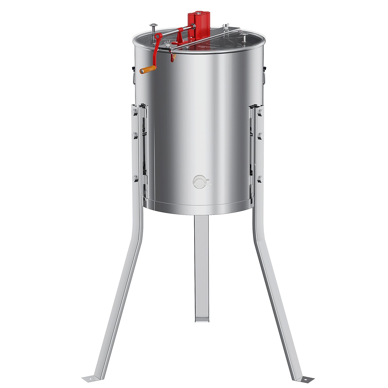 Garvee Upgraded 4 Frame Manual Honey Extractor with Side Handles, Food-Grade Stainless Steel Beekeeping Extractor with Adjustable Stand and Transparent Lid