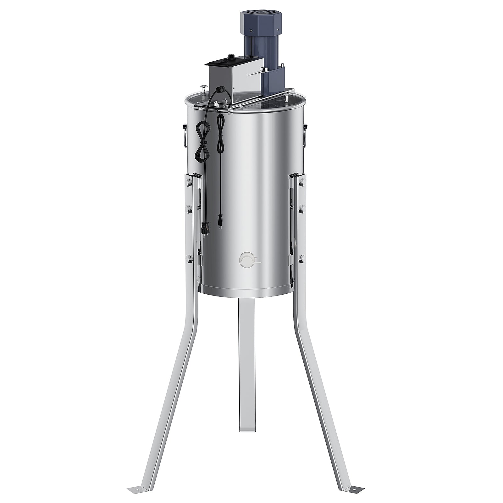 Garvee Upgraded 3 Frame Electric Honey Extractor with Side Handles, 140W Motor & Variable Speed 1300 RPM, Stainless Steel Beekeeping Equipment with Safety Auto-Stop Lid