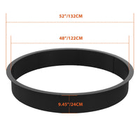 Garvee 48-Inch Smokeless Fire Pit Ring, Easy Install Iron Panels, Rust-Proof Painted Steel, Freestanding or In-Ground Use, Outdoor Camping