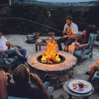 Garvee 48-Inch Smokeless Fire Pit Ring, Easy Install Iron Panels, Rust-Proof Painted Steel, Freestanding or In-Ground Use, Outdoor Camping