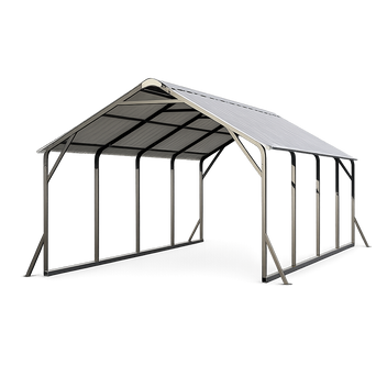 Garvee 11'x20'x9' Vertical Roof Metal Carport, Heavy Duty Steel Car Ports for All-Weather, for Full-Size Pickup Trucks, Boats, and Tractors