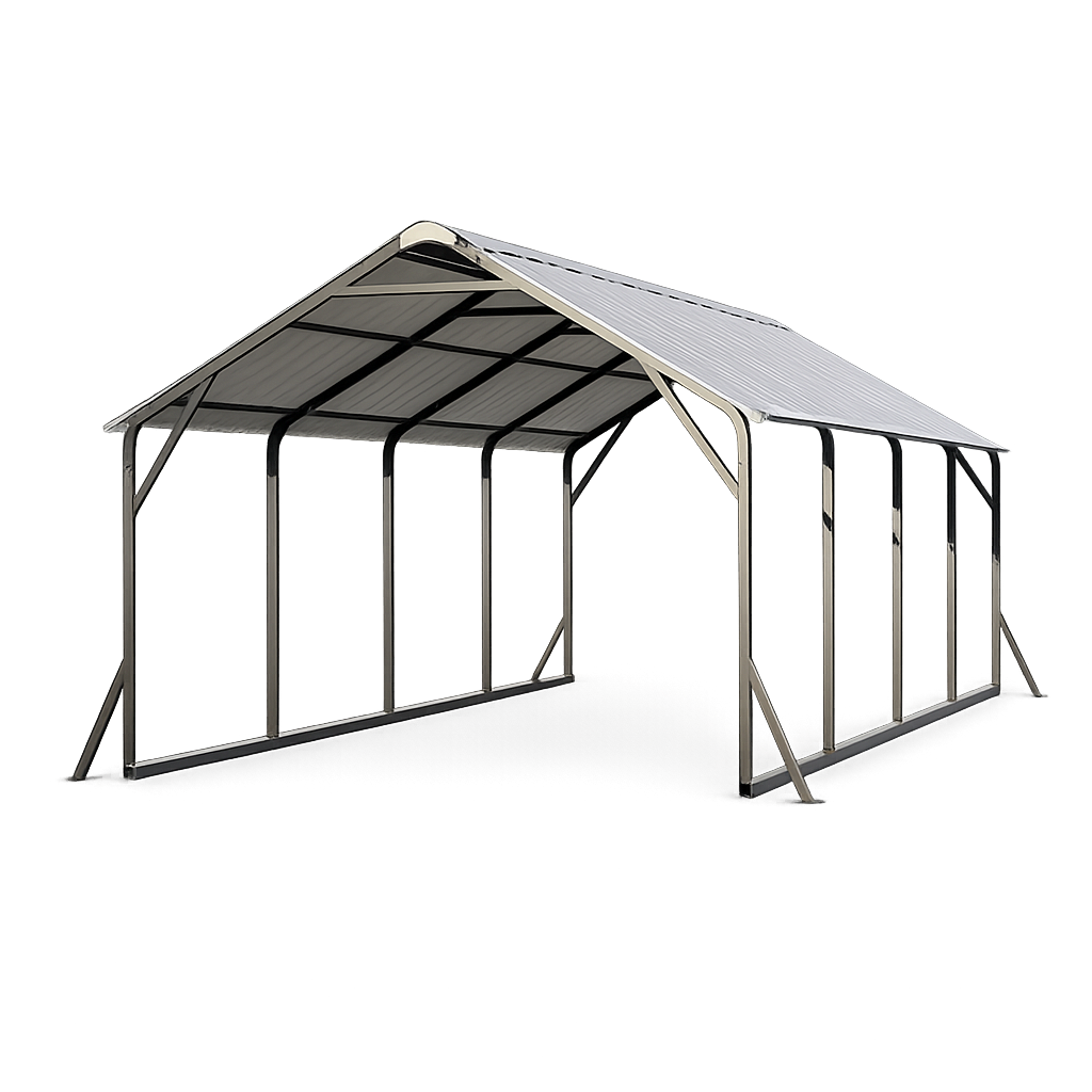 Garvee 11'x20'x9' Vertical Roof Metal Carport, Heavy Duty Steel Car Ports for All-Weather, for Full-Size Pickup Trucks, Boats, and Tractors