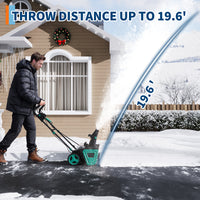 Garvee 20" Cordless Electric Snow Blower- 40V 4.0Ah Battery Powerful Motor 19.6FT Throw Distance Lightweight Maneuverable for Driveways Patios Sidewalks