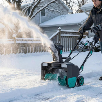 Garvee 20-Inch Electric Snow Blower Brushless Motor 1800W 180° Adjustable Chute Waterproof All-Terrain Wheels 2 LED Lights Driveways Walkways