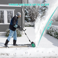 Garvee 12" Cordless Battery Powered Snow Blower - 20V Lightweight with Ergonomic Handle, Detachable Design for Steps and Decks