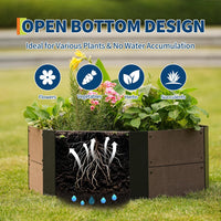 Garvee Hexagon Raised Garden Bed Kit – 6-Panel Wood Look Planter Box – 12.8" Deep Large Planting Container for Herbs, Vegetables, Flowers – Indoor/Outdoor Use on Patio, Balcony, Yard