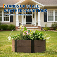 Garvee Hexagon Raised Garden Bed Kit – 6-Panel Wood Look Planter Box – 12.8" Deep Large Planting Container for Herbs, Vegetables, Flowers – Indoor/Outdoor Use on Patio, Balcony, Yard