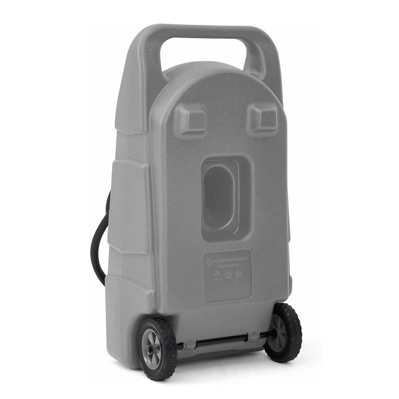 Garvee Upgraded 15-Gallon Gas Can & Fuel Tank - Portable Fuel Caddy with Manual Transfer Pump, 10FT Hose, and Wheels, Heavy-Duty Leak-Proof Design for Lawn Mowers, Tractors, Cars, Boats, ATVs, and Snow Blowers, Grey