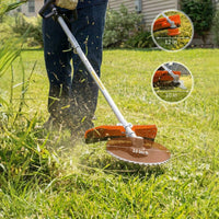 Garvee 43cc Gas String Trimmer, 3-in-1 Weed Wacker & Brush Cutter, 17" Cutting Path, Anti-Vibration, Aluminum Shaft, Shoulder Strap