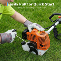 Garvee 52cc Gas Weed Wacker, 3-in-1 String Trimmer & Brush Cutter, Heavy-Duty Gas Powered Lawn Trimmer with Shoulder Strap & Anti-Vibration Handle