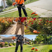 Garvee 52cc Gas Weed Wacker, 3-in-1 String Trimmer & Brush Cutter, Heavy-Duty Gas Powered Lawn Trimmer with Shoulder Strap & Anti-Vibration Handle