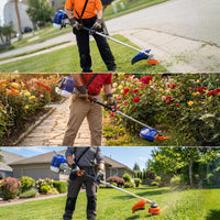 Garvee 3-in-1 Grass Trimmer, Electric String Trimmer & Brush Cutter with Blade & Trimmer Head, Lightweight Lawn Edger for Garden Care