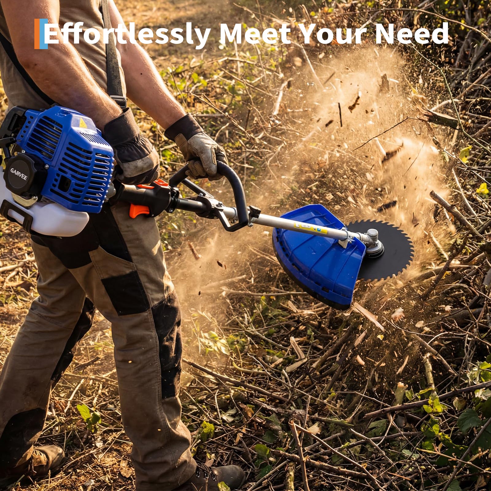 Garvee 3-in-1 Grass Trimmer, Electric String Trimmer & Brush Cutter with Blade & Trimmer Head, Lightweight Lawn Edger for Garden Care