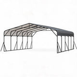 Garvee 20'×25' Heavy Duty Metal Carport, Galvanized Steel Roof Outdoor Car Shelter for SUV, Truck & Boat, Gray