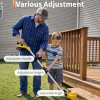 Garvee 20V Cordless String Trimmer, 12-Inch Cutting Path, 2.0Ah Battery & Charger Included, 8 Replacement Spools, Lightweight Electric Weed Wacker for Lawn & Garden, Black & Yellow