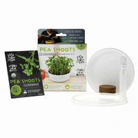 Garvee Fast-Growing Pea Shoots Microgreens Kit,Mini Microgreens Growing Kit,Grow Organic Greens From Kit to Kitchen in Days – Perfect for Indoor Salad, Sandwiches & Healthy Snacks