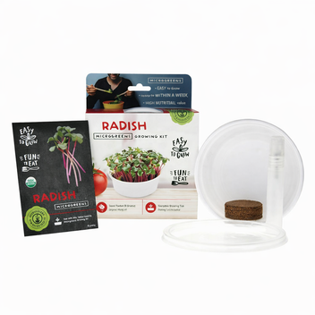 Garvee Mini Radish Microgreens Growing Kit – Indoor Organic Sprouting Set, Ready to Harvest in 5-7 Days, Easy Grow Starter Kit for Home, Kitchen & Gifts