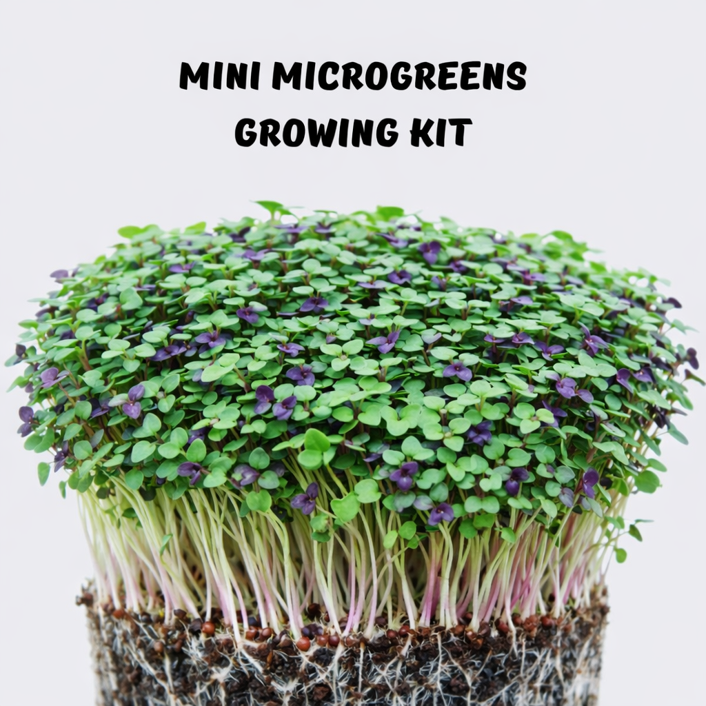 Garvee Mini Microgreens Growing Kit – Salad Mix Sprouting Seeds with Reusable Growing Tray & Coco Coir, Easy Indoor Microgreen Garden, Ready to Harvest in 7–12 Days