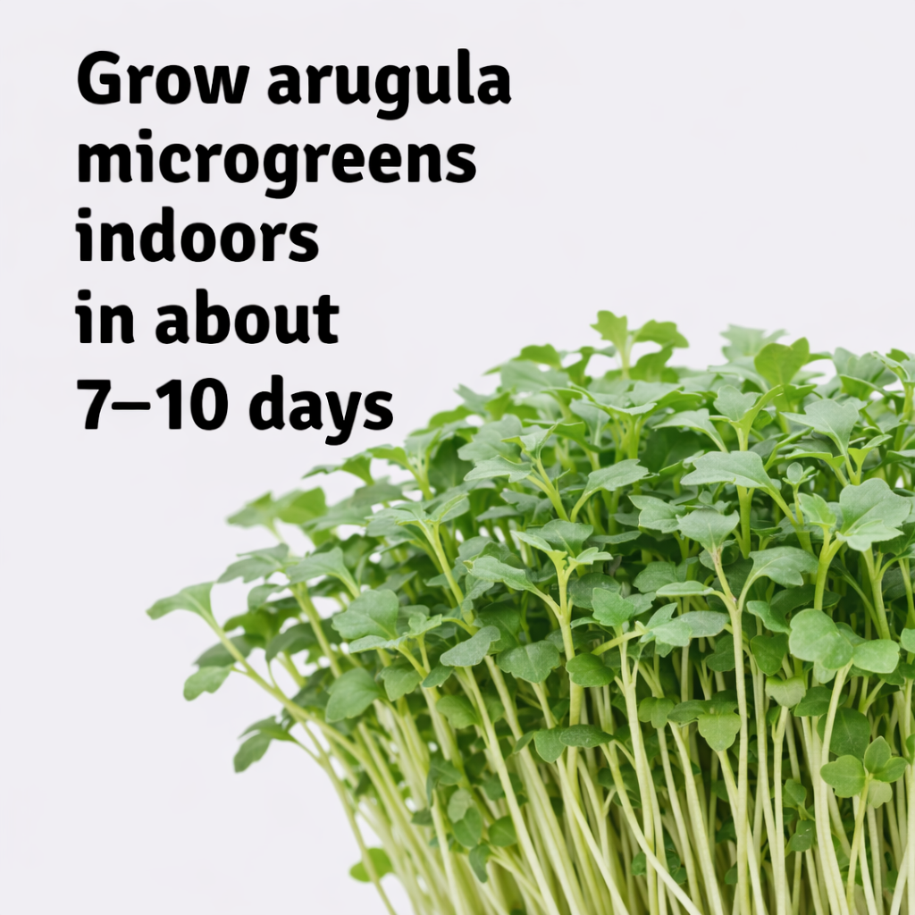 Garvee Mini Arugula Microgreens Growing Kit – Organic Non-GMO Seeds, Reusable Indoor Grow Bowl, Ready to Harvest in 7–10 Days
