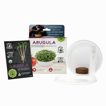 Garvee Mini Arugula Microgreens Growing Kit – Organic Non-GMO Seeds, Reusable Indoor Grow Bowl, Ready to Harvest in 7–10 Days