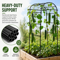 Garvee Metal Garden Arch Trellis for Climbing Plants, U-Shaped Plant Support for Raised Beds, Rust-Resistant Frame for Cucumbers, Vines & Vegetables