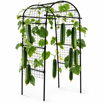 Garvee Metal Garden Arch Trellis for Climbing Plants, U-Shaped Plant Support for Raised Beds, Rust-Resistant Frame for Cucumbers, Vines & Vegetables