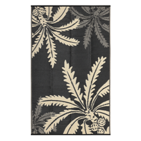 Garvee Waterproof Outdoor Rug 8x10 for Patio, Reversible Modern Area Rug, Large Plastic Straw Mat for Camping, RV, Porch, Backyard, Deck, Picnic, Beach, Black & Brown