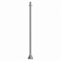 Garvee 10 ft Shade Sail Poles 2 Pack, Heavy Duty Rust-Resistant Outdoor Sun Shade Support Post Kit with D-Clamps for Patio, Backyard, Pool Deck, Garden,Grey
