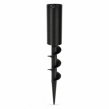 Garvee 2 Pack 10FT Shade Sail Poles with Spiral Ground Anchors & D-Clamps, Heavy-Duty Outdoor Sun Shade Support Posts for Patio, Garden, Black