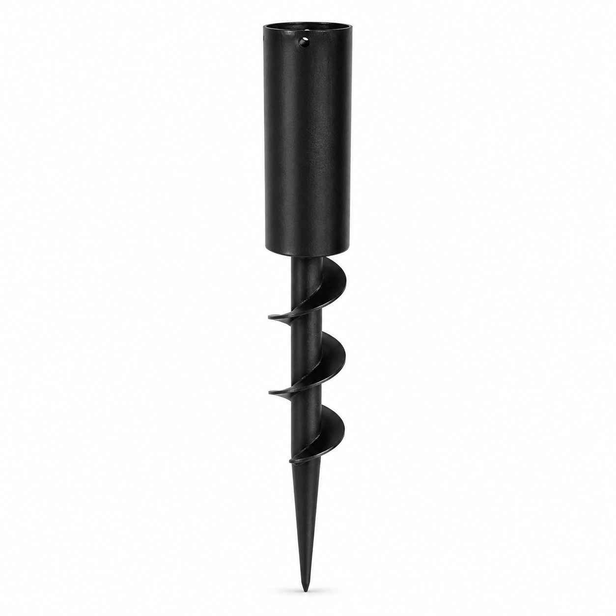 Garvee 2 Pack 10FT Shade Sail Poles with Spiral Ground Anchors & D-Clamps, Heavy-Duty Outdoor Sun Shade Support Posts for Patio, Garden, Black