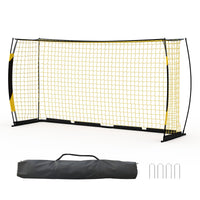 Garvee 12x6 FT Portable Soccer Goal for Backyard - Garvee Collapsible Metal Base Soccer Net, Quick Setup Training Equipment with Carry Bag, Indoor Outdoor Use