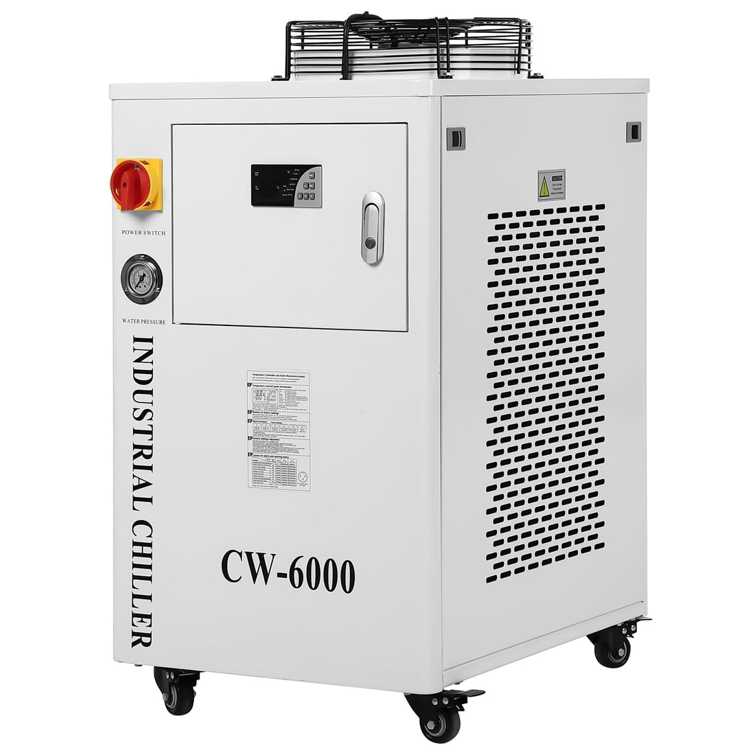 15L Industrial Water Chiller CW-6000 0.73hp 8.7gpm Water Cooling System Water Cooler