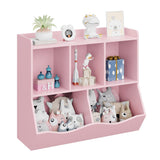 Garvee Kids Toy Storage Organizer, Children Bookshelf with Storage Cubbies, Toddler Toy Shelf for Playroom, Living Room, Nursery for Girls, Pink - Pink