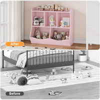 Garvee Kids Toy Storage Organizer, Children Bookshelf with Storage Cubbies, Toddler Toy Shelf for Playroom, Living Room, Nursery for Girls, Pink