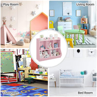 Garvee Kids Toy Storage Organizer, Children Bookshelf with Storage Cubbies, Toddler Toy Shelf for Playroom, Living Room, Nursery for Girls, Pink
