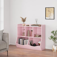 Garvee Kids Toy Storage Organizer, Children Bookshelf with Storage Cubbies, Toddler Toy Shelf for Playroom, Living Room, Nursery for Girls, Pink