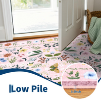 Garvee Washable Floral Rug Non Slip Living Room Rug, Area Rugs Vintage Distressed Soft Carpet for Bedroom, Dinning Room, Home Office