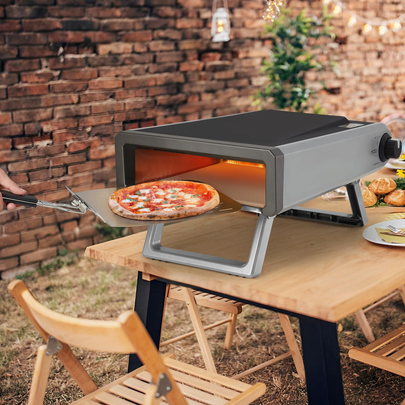 GARVEE Pizza Oven Gas Outdoor 12 Inch Portable Stainless Steel Propane Pizza Oven
