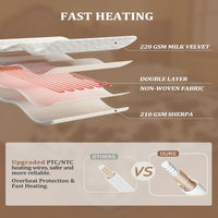 Garvee Heated Electric Blanket King Size with LCD Dual Controller, Cow Print Heating Blankets, 10 Heat Levels & 1-12H Time Settings, ETL Certified, Machine Washable, Brown White, 90" x 100"