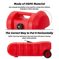 Garvee Fuel Caddy 15 Gallon Portable Diesel Fuel Caddy with Pump, 10ft Hose, Manual Siphon 7.5 L/min, UV-Resistant for Garage and Workshop, Red