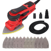 350W Brushless Electric Detail Sander, 10000 RPM with 12 Papers