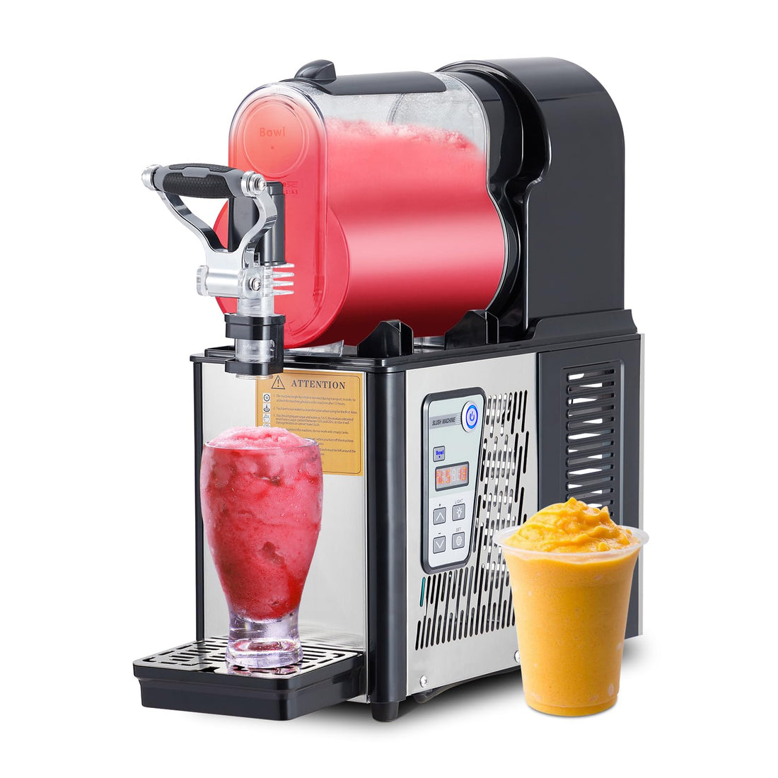 GARVEE Commercial Slushie Machine 3L Stainless Steel Self-Cleaning Slushy Maker for Frozen Drinks,Snow Melting Ideal for Home,Coffee Shop,Restaurant