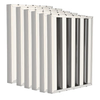 19.5x24.5" Range Hood Filters, 430 Stainless, 5 Grooves, 6-Pack