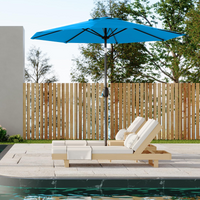 Garvee 9' Patio Umbrella, Outdoor Table Umbrella – Market Umbrella, Tilt & Crank, UV Waterproof, 8 Ribs, Turquoise