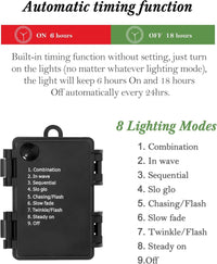 Garvee 3 ft Christmas Tree, Small Prelit Snow Flocked Christmas Tree with 78 Warm White Lights, Battery Box, 8 Lighting Modes, Xmas Holiday Decor for Tabletop, Home, Entrances