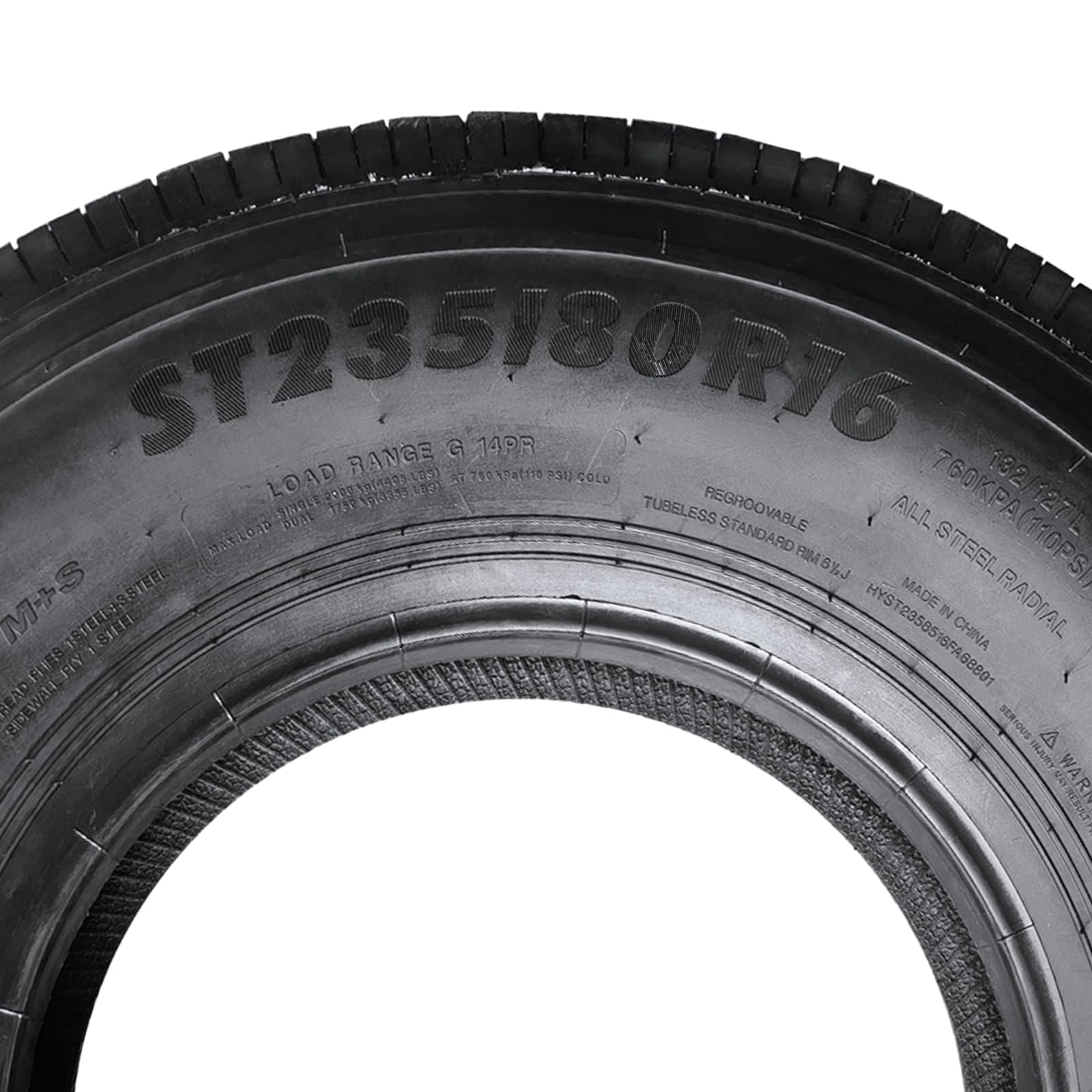 All Terrain Radial Tire,Set Of 2 All Season 235/80R16 14PR Heavy Duty Trailer Tire, Load Range G