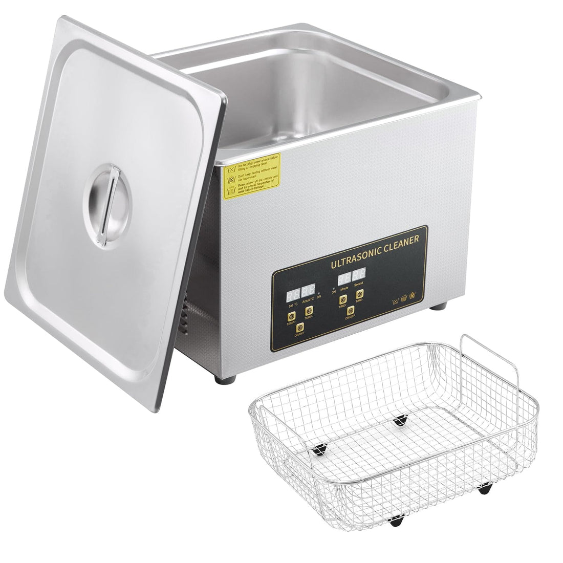 240W 10L Ultrasonic Cleaner for Jewelry with Timer, Silver